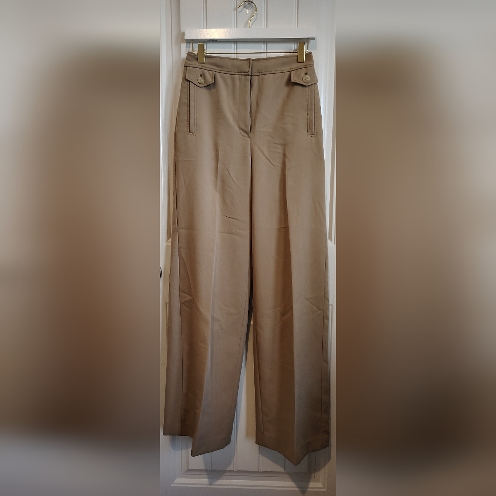Ann Taylor Wide-Leg Trousers – Size 6 (Beige/Ta